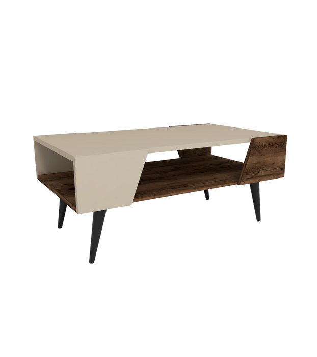 Hanah Home Aren Mesa de Centro Beige y Nogal Claro